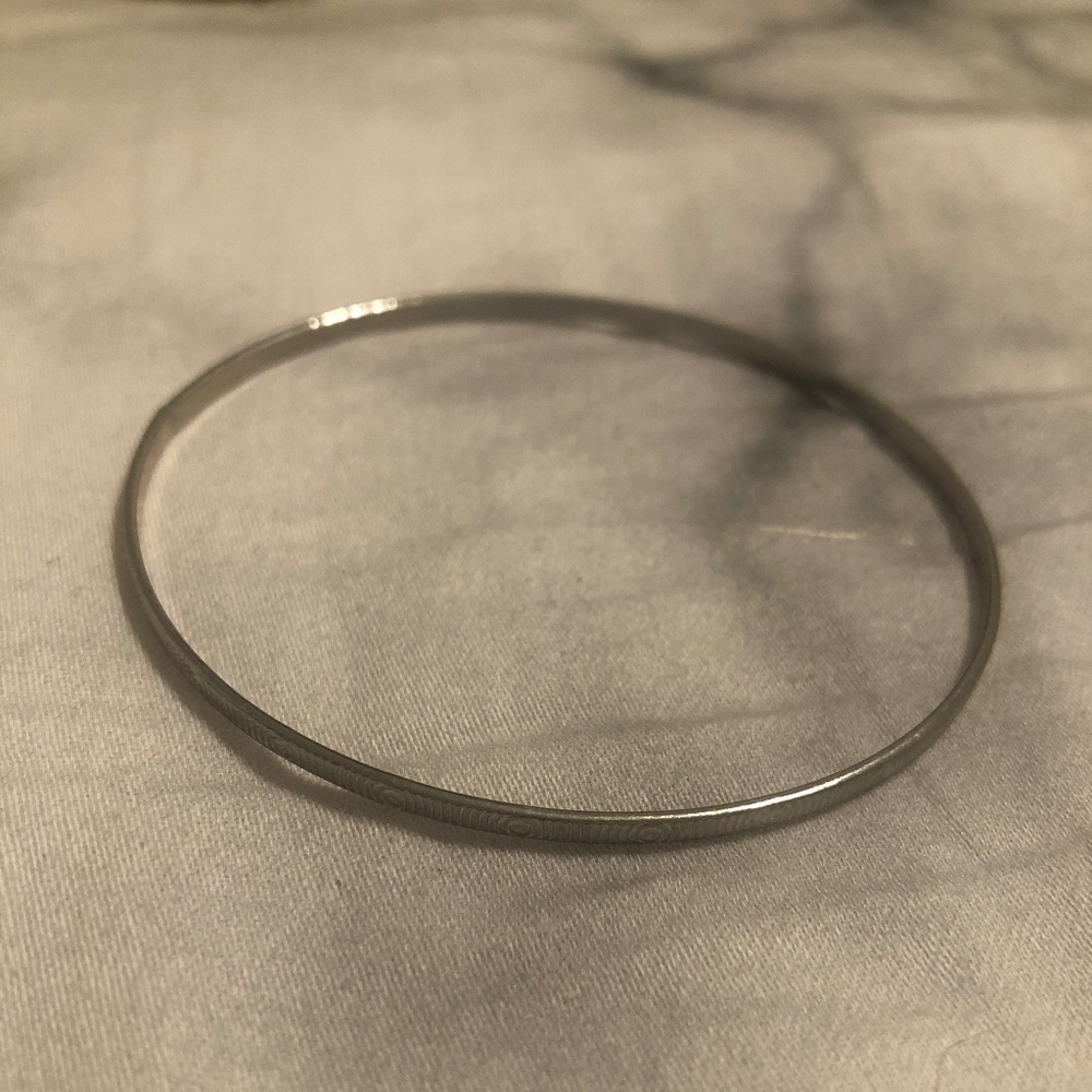 Two Simple Silver Bangles/Bracelets - image 3